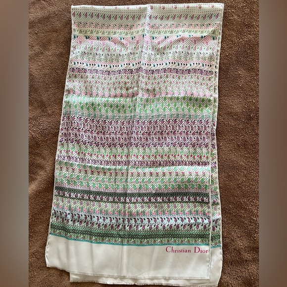 Vintage Christian Dior Silk Scarf - Picture 1 of 10